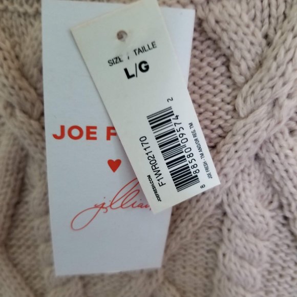 HOST PICK 💥Joe Fresh cable knit sweater, size L, blush/beige - Picture 4 of 5